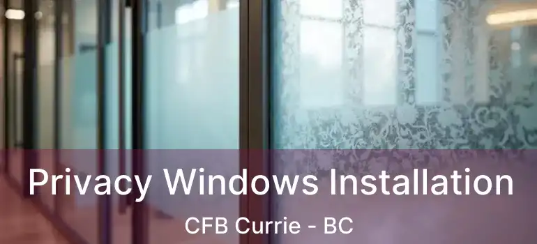  Privacy Windows Installation CFB Currie - BC