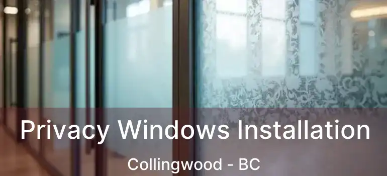  Privacy Windows Installation Collingwood - BC