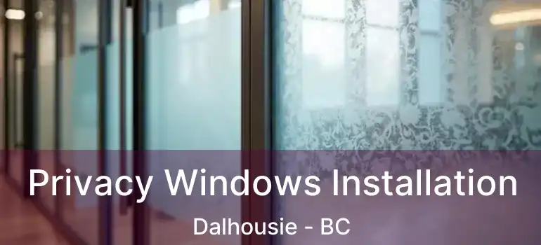  Privacy Windows Installation Dalhousie - BC