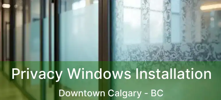  Privacy Windows Installation Downtown Calgary - BC