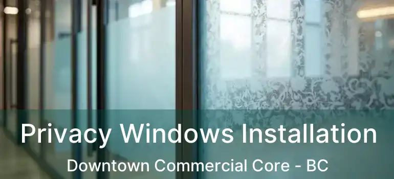  Privacy Windows Installation Downtown Commercial Core - BC