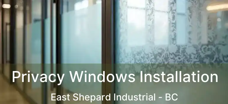 Privacy Windows Installation East Shepard Industrial - BC