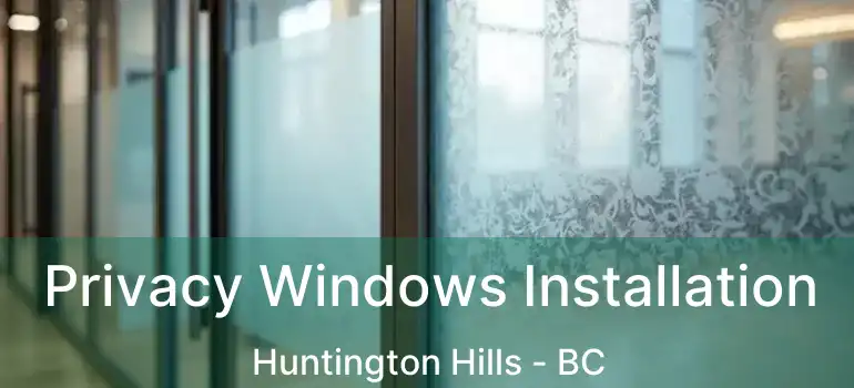  Privacy Windows Installation Huntington Hills - BC