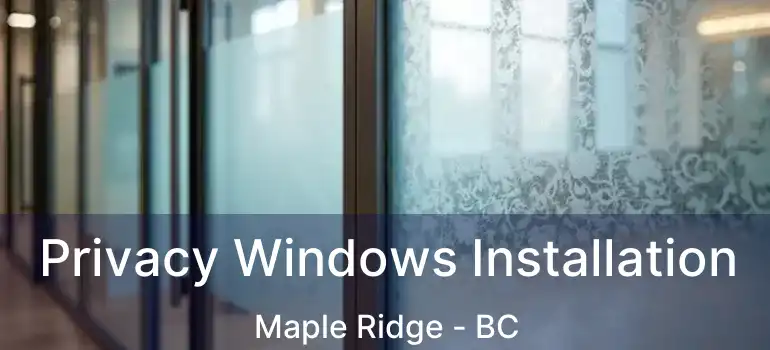  Privacy Windows Installation Maple Ridge - BC