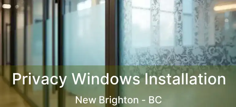  Privacy Windows Installation New Brighton - BC