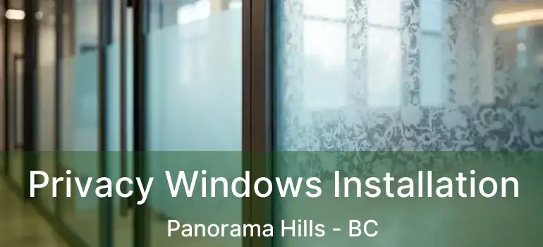  Privacy Windows Installation Panorama Hills - BC