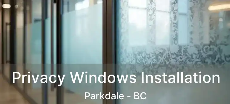  Privacy Windows Installation Parkdale - BC