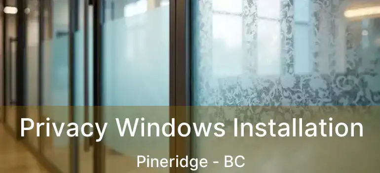  Privacy Windows Installation Pineridge - BC