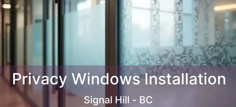 Privacy Windows Installation Signal Hill - BC