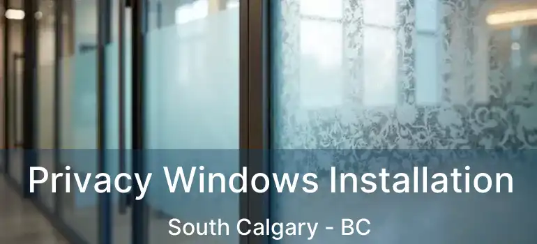  Privacy Windows Installation South Calgary - BC