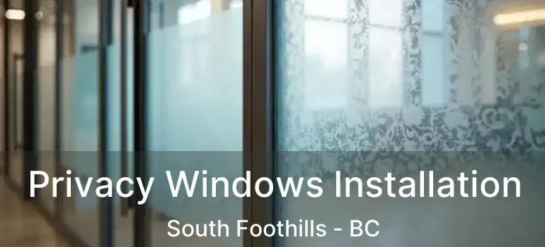  Privacy Windows Installation South Foothills - BC