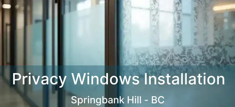  Privacy Windows Installation Springbank Hill - BC