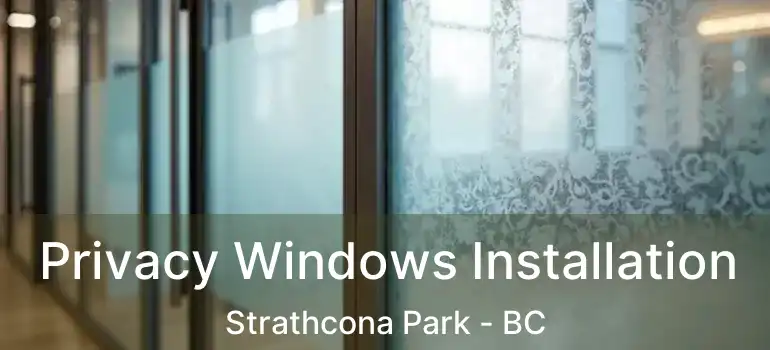  Privacy Windows Installation Strathcona Park - BC