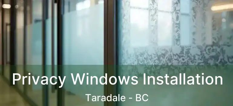  Privacy Windows Installation Taradale - BC