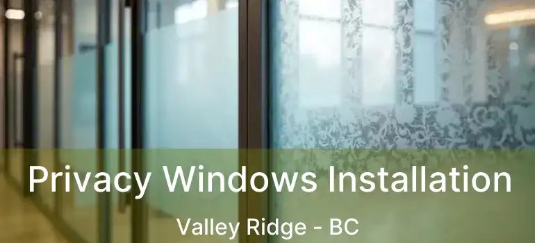  Privacy Windows Installation Valley Ridge - BC