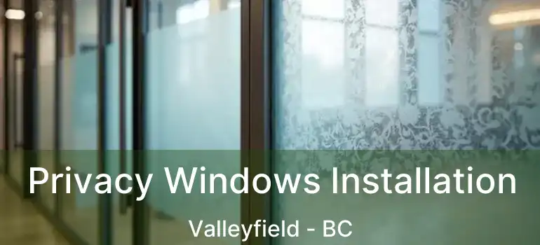  Privacy Windows Installation Valleyfield - BC