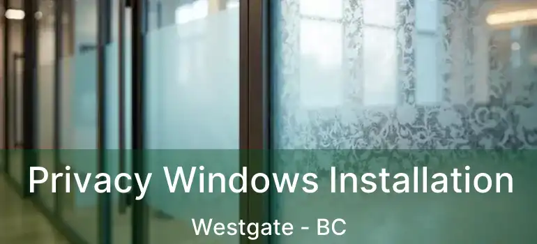  Privacy Windows Installation Westgate - BC