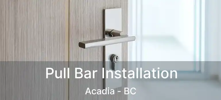  Pull Bar Installation Acadia - BC