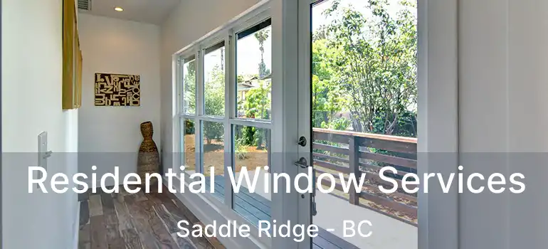  Residential Window Services Saddle Ridge - BC