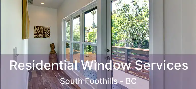  Residential Window Services South Foothills - BC