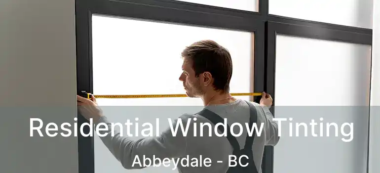  Residential Window Tinting Abbeydale - BC