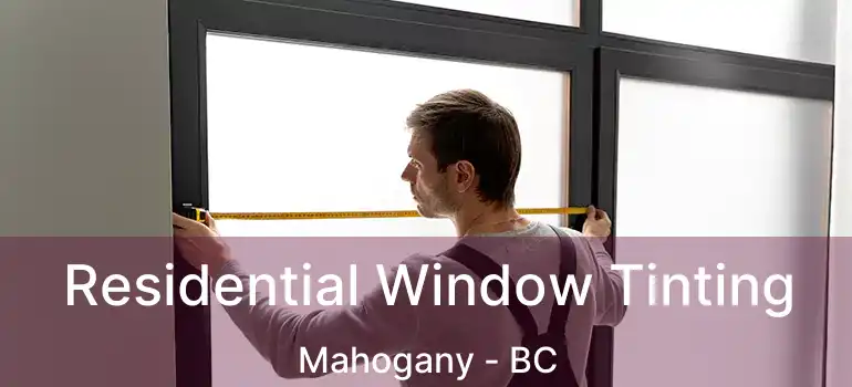  Residential Window Tinting Mahogany - BC