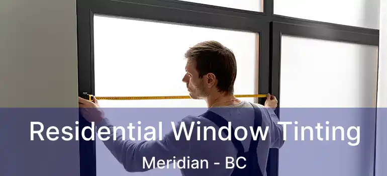  Residential Window Tinting Meridian - BC