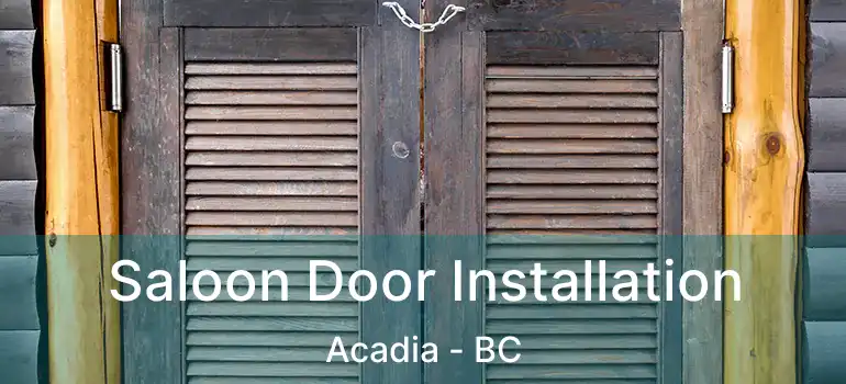 Saloon Door Installation Acadia - BC