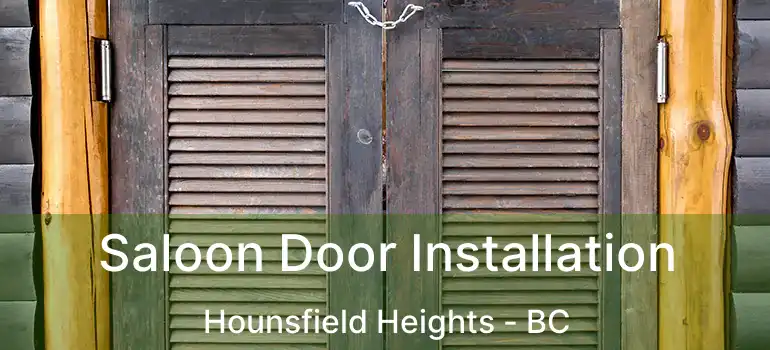  Saloon Door Installation Hounsfield Heights - BC