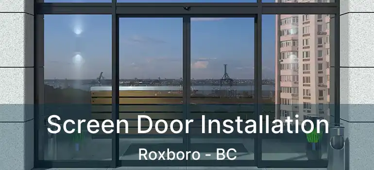 Screen Door Installation Roxboro - BC