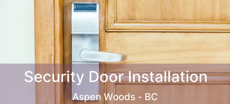  Security Door Installation Aspen Woods - BC