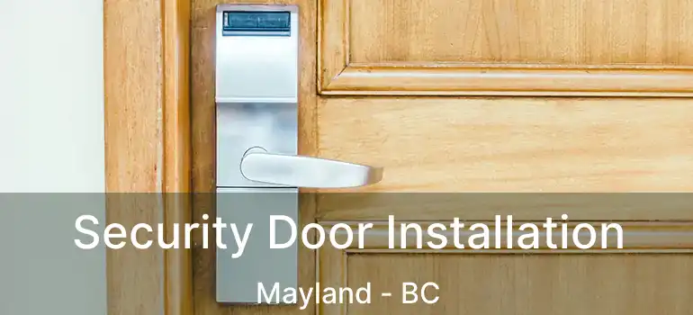  Security Door Installation Mayland - BC