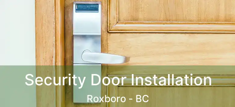  Security Door Installation Roxboro - BC
