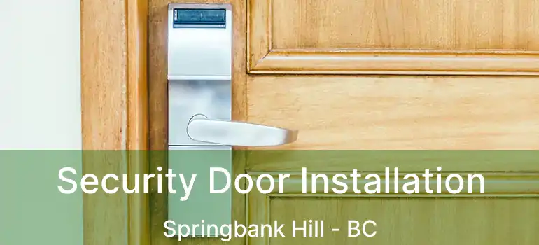  Security Door Installation Springbank Hill - BC