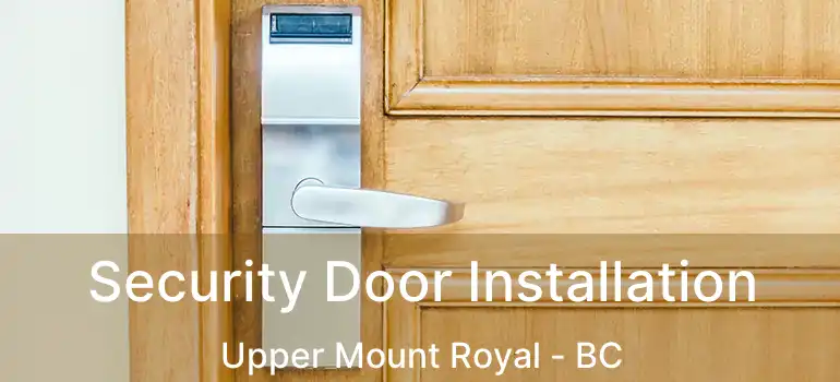  Security Door Installation Upper Mount Royal - BC