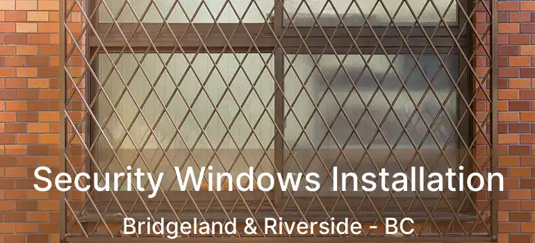  Security Windows Installation Bridgeland & Riverside - BC