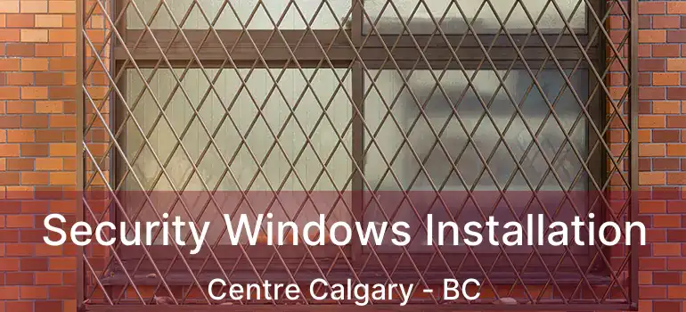  Security Windows Installation Centre Calgary - BC