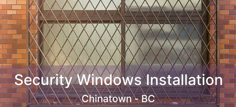  Security Windows Installation Chinatown - BC