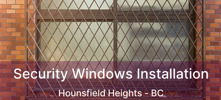  Security Windows Installation Hounsfield Heights - BC