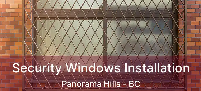  Security Windows Installation Panorama Hills - BC