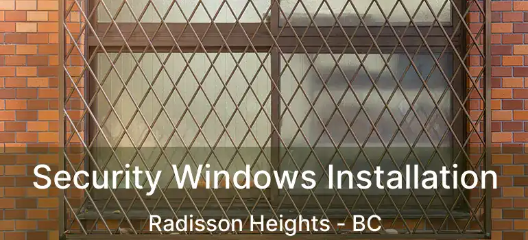  Security Windows Installation Radisson Heights - BC