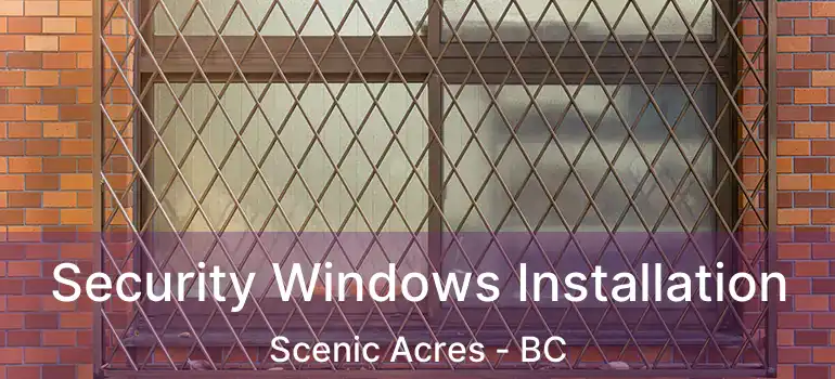  Security Windows Installation Scenic Acres - BC