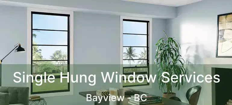  Single Hung Window Services Bayview - BC
