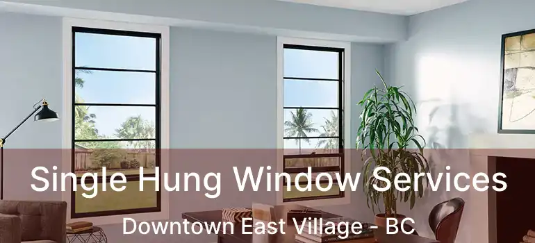  Single Hung Window Services Downtown East Village - BC
