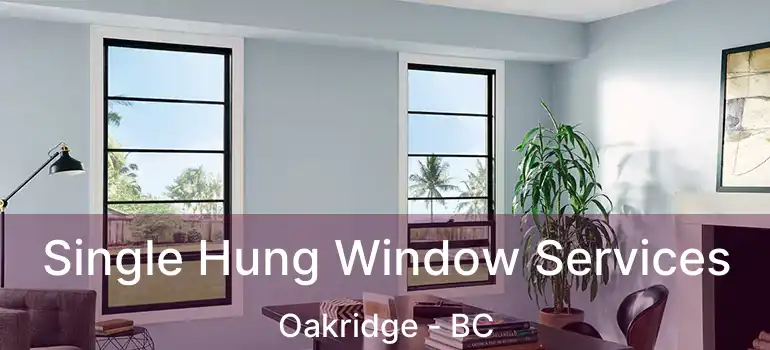  Single Hung Window Services Oakridge - BC