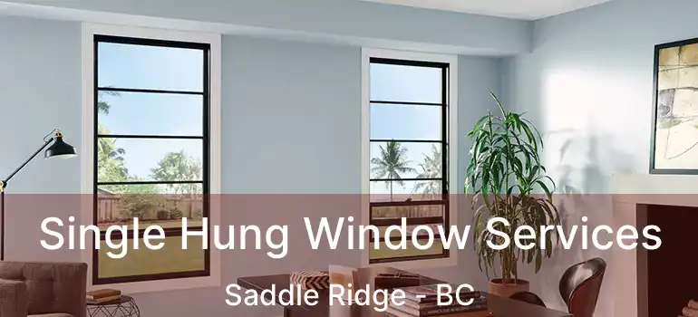  Single Hung Window Services Saddle Ridge - BC
