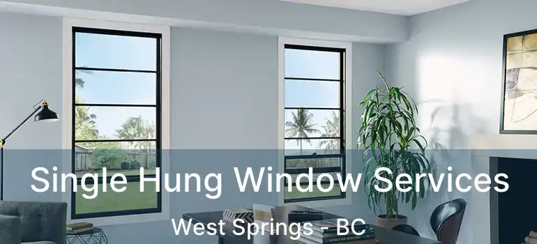  Single Hung Window Services West Springs - BC