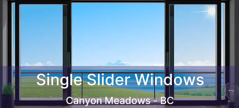  Single Slider Windows Canyon Meadows - BC