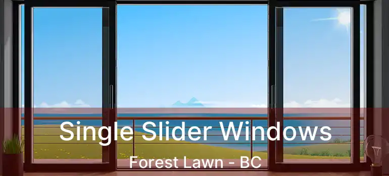  Single Slider Windows Forest Lawn - BC