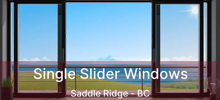  Single Slider Windows Saddle Ridge - BC